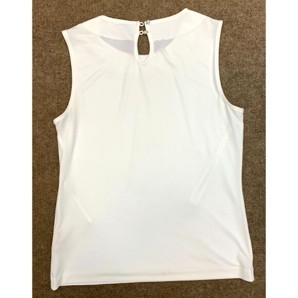 Karl Lagerfeld Top Womens S Sleeveless Pearl Embellished Knit Blouse Shirt - Picture 3 of 7